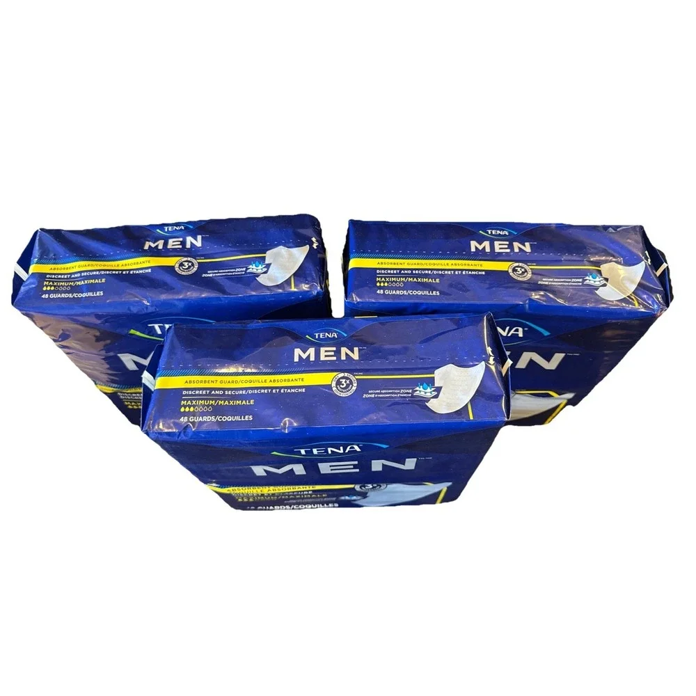 Tena Men Maximum Absorbency Men's Incontinence Pads Guards  3 packs 48ct Each - Picture 3 of 3